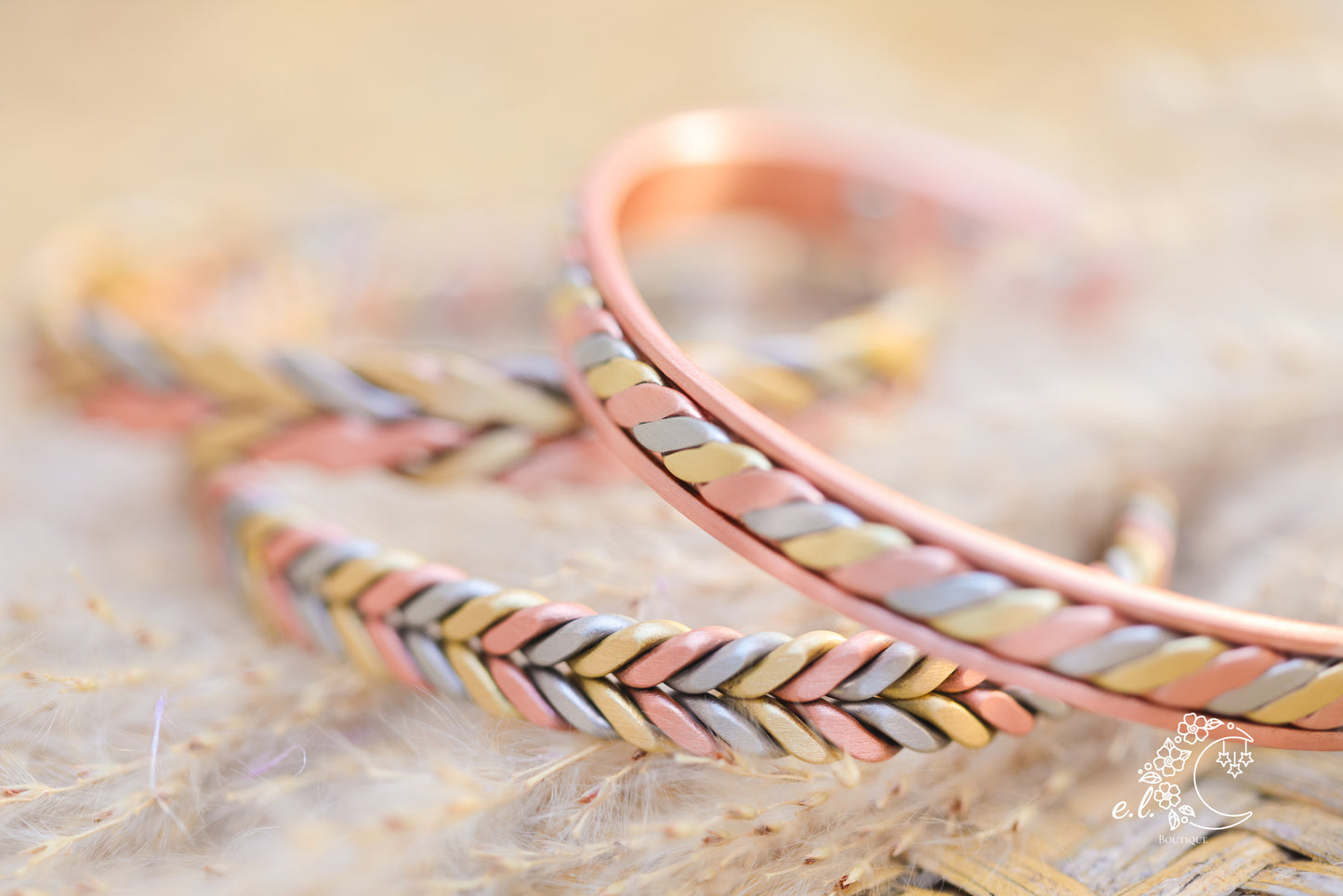 Tri Color Copper Bracelet