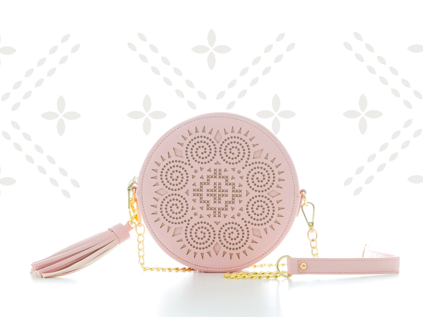 Laser Cut Elephant Foot Round Crossbody