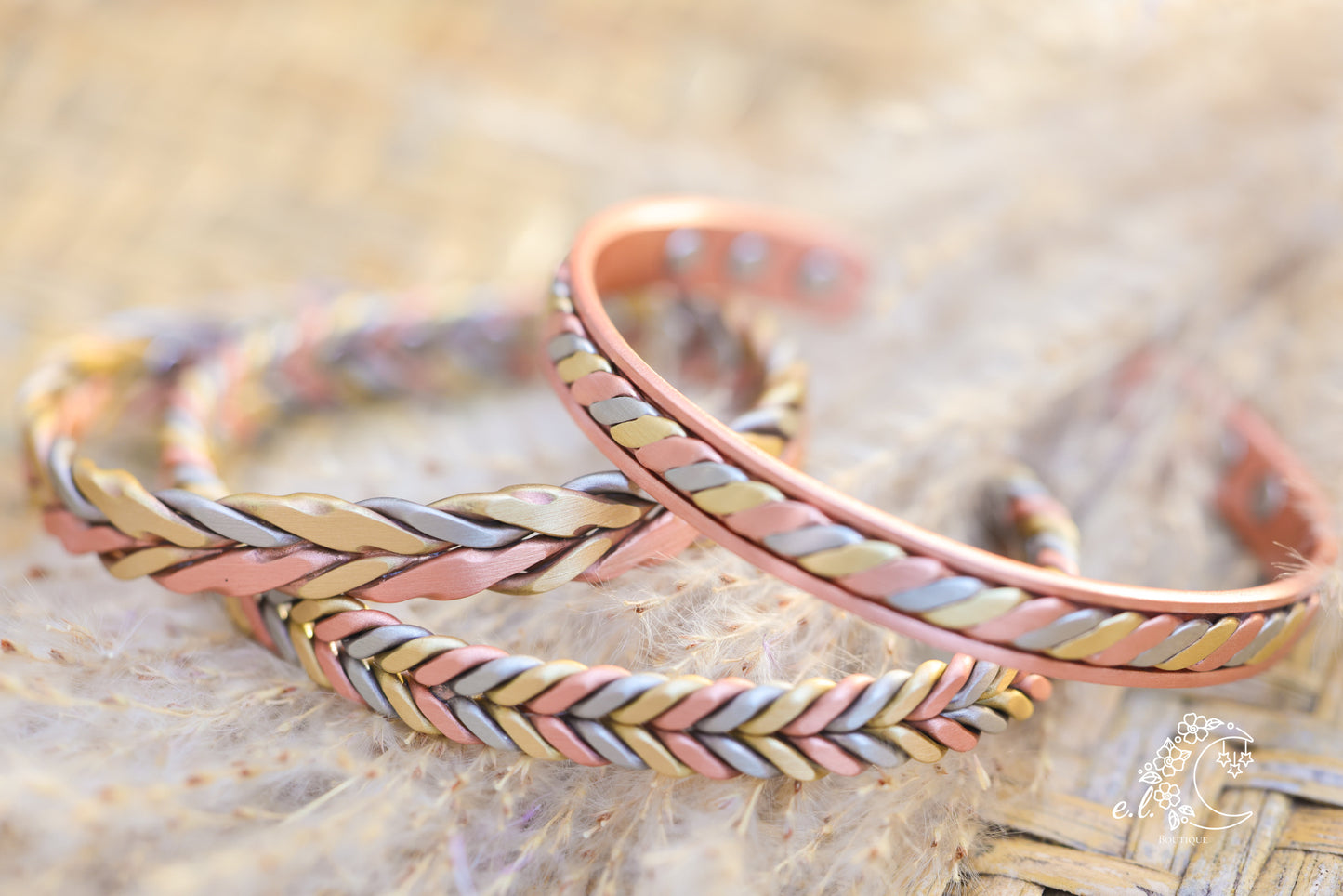 Tri Color Copper Bracelet